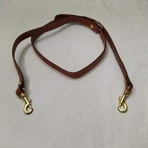Venti Brown Leather Replacement Strap W/ Gold-tone Spring Trigger Hook